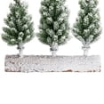 thumbnail image 7 of Northlight Frosted Pine Tree Trio Christmas Decoration - 8" - Unlit, 7 of 7