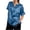 Blue, variant on Womens Summer Tops Sevevn Women's Sleeve Silk Neck Satin Blouse Solid Color Elegant Loose Shirts