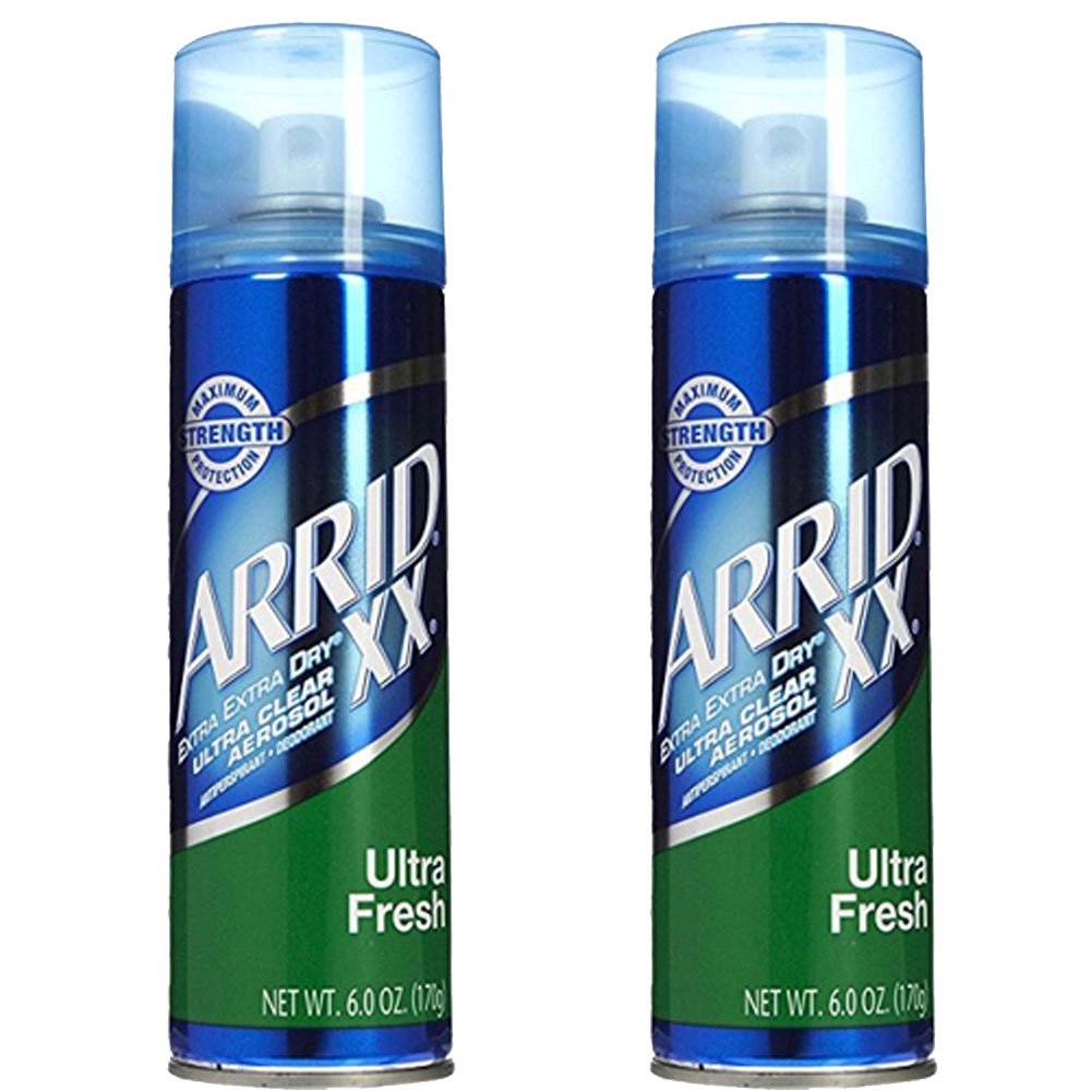 Pack of (2) ARRID XX Ultra Clear AntiPerspirant Deodorant Spray, Ultra