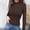 A1 Coffee, variant on Women's Turtleneck Sweater Thermal Baselayer Sweater Thermal Shirts Lightweight Shirts Cable Knit Sweaters Knitted Warm Sweater Dressy Tops Solid Color Womens Tops Jumper Top Knitted Tops M