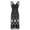 DT-Silver, variant on DailyTrove Women's Embroidered Fringe Dress-Sleeveless-Midi-Polyester-for Retro Event/Cocktail Party-Intricate Embroidery