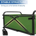 thumbnail image 3 of Collapsible Wagon Cart Foldable Portable Heavy Duty Folding Beach Wagons Outdoor Utility Carts with Large Capacity for Grocery Camping Shopping Fishing Sports Garden Green, 3 of 6