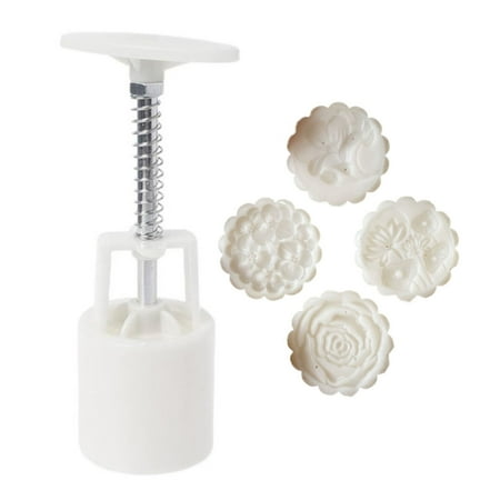 

XINYTEC Mooncake Molds DIY Hand Press Mooncake Cutters Pastry Decorating Gadgets 2 Sizes