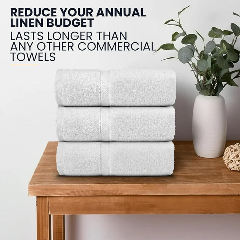 Belem Luxury Bulk Towels for Hotels Pack of 60 24x50 100 Cotton White Large Bath Towels Bulk Save 149 in Bulk Bath Towels Soft Plush Highly Absorbent Quick Dry Wholesale Towels Walmart