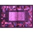 thumbnail image 1 of Ahgly Company Indoor Rectangle Abstract Purple Contemporary Area Rugs, 4' x 6', 1 of 4
