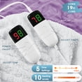 thumbnail image 6 of PMONPA Electric Heated Blanket, Flannel & Sherpa Heating Blanket for Adult, Fast-Heating with 10 Heat Levels 5 Time Settings (85"x91", Taro Purple), 6 of 6