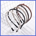thumbnail image 7 of Vocoste Thin Headbands for Women Leather Head Bands for Women's Hair Fashion Hair Accessories for Women Coffee Color, 7 of 7