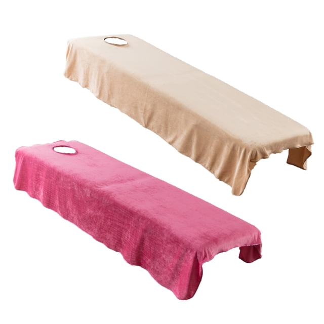 Paquete de 2 uds , de cristal, cosmético, funda de , sábana de masaje con agujero, 47x75 pulgadas, camel, , roj Yotijar Cubierta de sábana para mesa de masaje