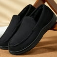 thumbnail image 3 of CHICVOMEY Men's Suede Moccasin Slippers with Faux Fur Lining - Indoor Outdoor Winter House Shoes Slip-On Slippers, 3 of 8