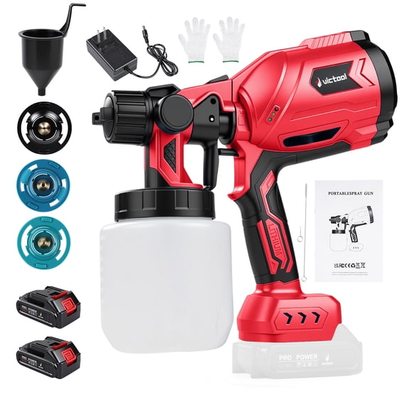 Victool 1000ML Electric Spray Gun Household Cordless Paint Sprayer Auto Furniture Coating Airbrush US