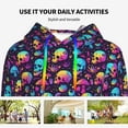 thumbnail image 4 of Wukai mushroom Skull star Print Womens Hoodies Fleece Sweatshirts Long Sleeve Sweaters Pullover Fall Outfits Winter Clothes-Small, 4 of 7