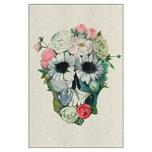 Marmont Hill Fancy Floral Floater Framed Painting Print on Canvas