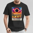 thumbnail image 2 of Fort Worth Texas Total Solar Eclipse 2024 Tee – Unisex Adult Cotton T-Shirt with Vintage Totality Graphic for Casual or Commemorative Wear, Size 2XL, Color Black, 2 of 4