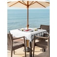 thumbnail image 3 of Outdoor Tablecloth with Umbrella Hole for Patio/Picnic/Party/Camping, Groundhog Day Waterproof Table Cloth Square Cover Washable, Red Bow Knot Black Plaid (60"x 60"), 3 of 8