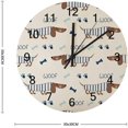 thumbnail image 3 of Silent Wooden Round Wall Clock Dogs and Bones Non Ticking Battery Operated Clocks for Home Office Living Room Bedroom, 3 of 3