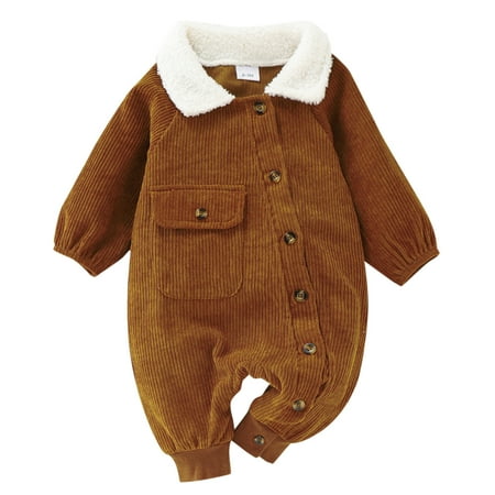 

Zlekejiko Boys Girls Long Sleeve Solid Romper Jumpsuit Clothes