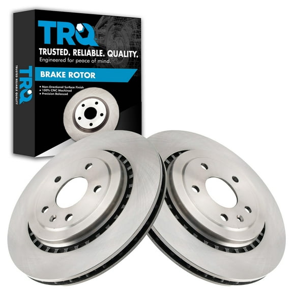 TRQ Rear Brake Rotors Set Vented Fits Select 2014-2019 Chevrolet Corvette