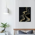 thumbnail image 3 of COMIO Black and Gold Marble Canvas Wall Art Gold Abstract Prints Black and White Marble Poster for Living Room Decor Marble Canvas Painting Black and White Geometric Abstract Wall Art 12x16inch, 3 of 4