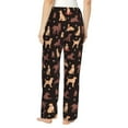 thumbnail image 3 of Uemuo Labrador Retriever Dog Pattern Women's Wide Leg Palazzo Lounge Pants with Pockets Light Weight Loose Comfy Casual Pajama Pants-, 3 of 9