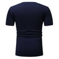 thumbnail image 3 of Lilgiuy Men Short Sleeve Printing V-neck Pullover T Shirt Blouse for Office Business Work, 3 of 4
