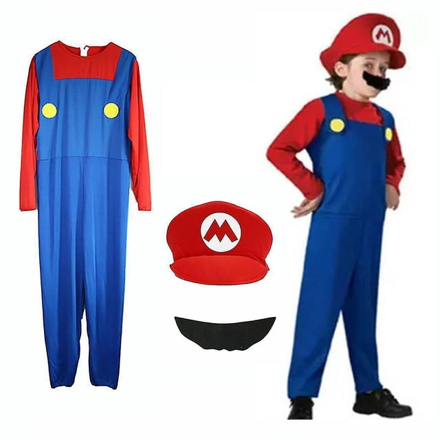 Super Mario Bros Unisex Adulto & Disfraz de disfraz de cosplay para niños