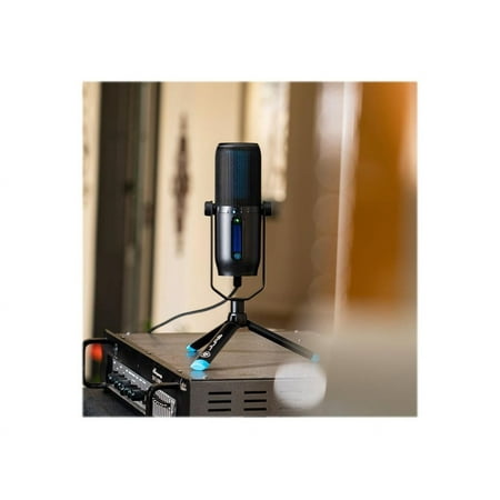 JLab Audio Talk Pro USB Microphone with Optional Cardioid, Omnidirectional, Stereo, Bidirectional Signatures, Volume, Gain Control, Quick Mute and Plug and Play USB-C Output -192k Sample Rate