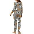 thumbnail image 5 of HELLHERO Halloween Pjs Set for Women Ghost Pumpkin Printed Drawstring Pajamas Soft Sleepwear Skull Printed Loungewear with Pockets, L, 5 of 5