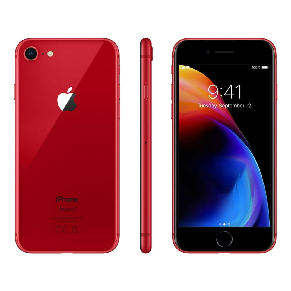 iPhone 8 64GB Red (Cricket Wireless) Refurbished A+ - Walmart.com