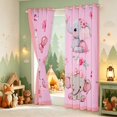 thumbnail image 3 of Erosebridal Elephant Blackout Curtains for Girls, Pink Butterflies Curtains Pack of 2 (42x84 Each), 3 of 6