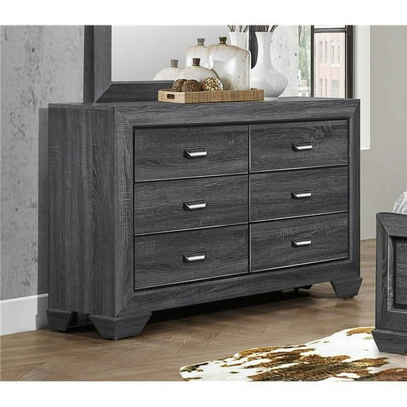 36.75 x 16.5 x 59 in. Beechnut Dresser - Gray