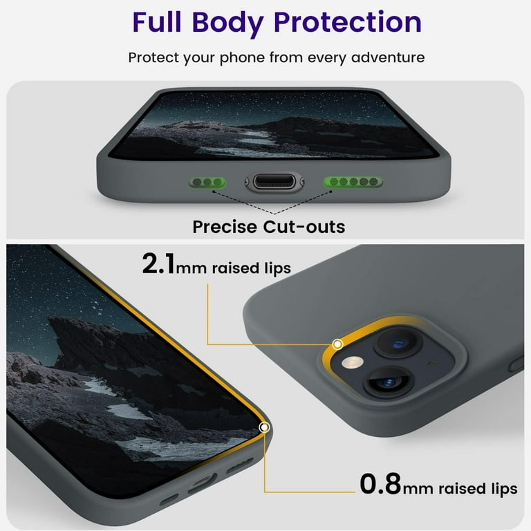 Designed for iPhone 13 Case, Silicone Shockproof Slim Thin