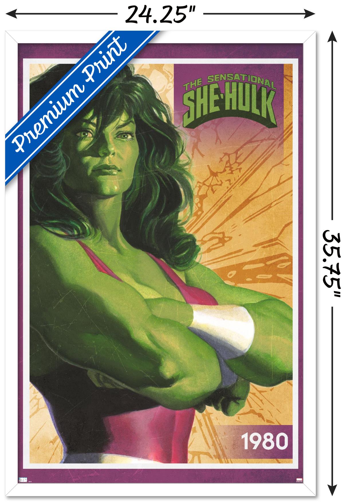Marvel Comics - She Hulk Card Wall Poster, 22.375" x 34", Framed