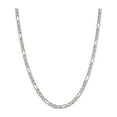 thumbnail image 1 of Sterling Silver 4.5mm Figaro Anchor Chain (16 X 4.5) Made In Italy qaf120-16, 1 of 4