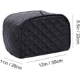 thumbnail image 2 of Toaster Appliance Cover Polyester Bread Toaster Cover Bakeware Protector Dust and Fingerprint Protection Two/Four Slices (4 Slice, Black), 2 of 3