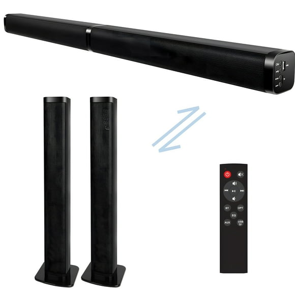 Amdohai Soundbars for TV 2.0 Channel Bluetooth 5.0 Sound Bar Split in 2 for TV Speaker Home Theater Soundbar Blaster Bar Player 40W Powerfull Speakers for TV Sets