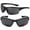 Black/Black, variant on 2 Pair of "The Skillful" Semi Rimless Sport Wrap Bifocal Sunglasses