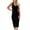 Black, variant on Women's Sleeveless Ruched Bodycon Sundress Summer Casual Midi Basic Tank Dress,Black,Women's S-XXXL