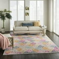 thumbnail image 2 of 8â€™ x 10â€™ Muted Brights Floral Diamond Area Rug, 2 of 6