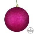 thumbnail image 3 of Vickerman 4" Berry Red Glitter Ball Ornament, 6 per Bag, 3 of 5