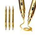 thumbnail image 2 of Acrylic Marker Pens Gold 3 Pack Fine Tip for Art Painting on Paper Wood Glass Canvas Quick Dry Long Lasting Ink, 2 of 9