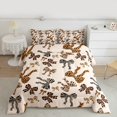 thumbnail image 2 of Homewish Kawaii Bowtie Bedding Comforter Set 2pcs for Teens Female Adults,Leopard Zebra Print Twin Comforter Sets Microfiber,Black Brown Breathable Bedding Set,Lightweight Room Decor,Reversible, 2 of 8