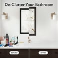 thumbnail image 4 of Design House 16" x 5" x 30" Wall Mounted 1-Door Mirrored Bathroom Medicine Cabinet, Espresso, 4 of 14