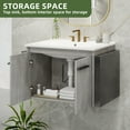 thumbnail image 6 of Uforic 24" Floating Bathroom Vanity, Modern Wall Mount Bathroom Vanity with Sink Combo, Gray, 6 of 9