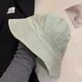 thumbnail image 7 of SikaFu Retro -Old Denim Fisherman Hat Female Summer Thin Sunscreen Basin Wild Covered Face Bucket Hat Shows Small Face, 7 of 7