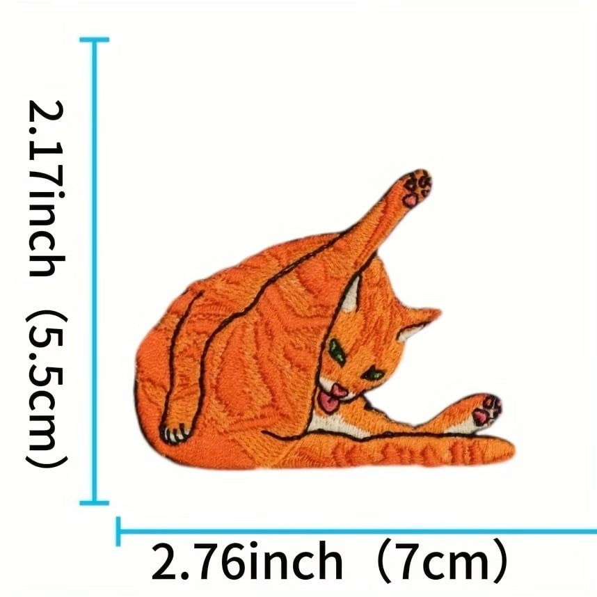 Funny Meme Cat Embroidered Patches for Jackets, Bags, and Crafts