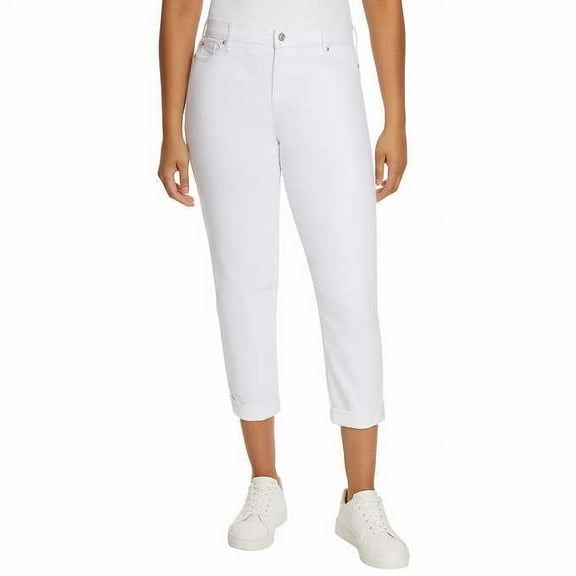 Gloria Vanderbilt Ladies' Cuffed Boyfriend Jean | White, 12