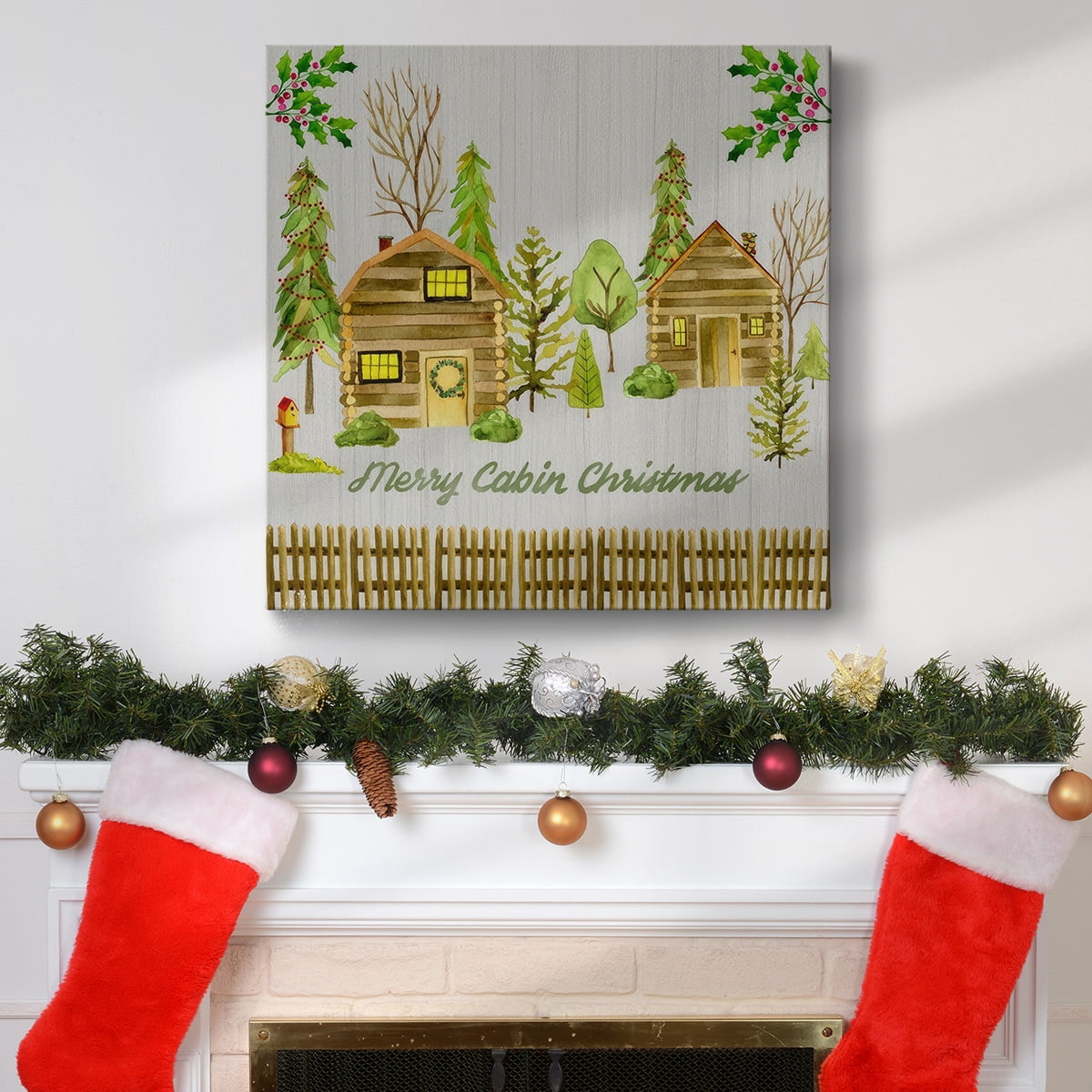 Christmas Cabin II- Gallery Wrapped Canvas
