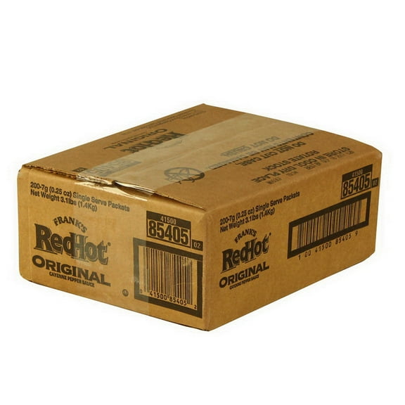 Franks RedHot Original Hot Sauce, 7 Gram Packet -- 200 per case.