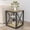 Wood Side Table + Glass, variant on LUFTUT 21" Industrial Side Table with Tempered Glass Shelf, 3-Tier Nightstand with Metal X-Frame, Natural Wood MDF End Table for Living Room & Bedroom, Support up to 110lbs