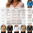 thumbnail image 3 of XuJwPNcy Long Sleeve Shirts for Women Button Down V Neck Fitted Tops Soft Comfy Sun Protection T-Shirts Summer Clothes, 3 of 7
